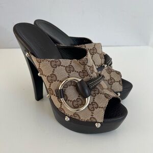 Auth VTG Y2K GUCCI Platform Heels